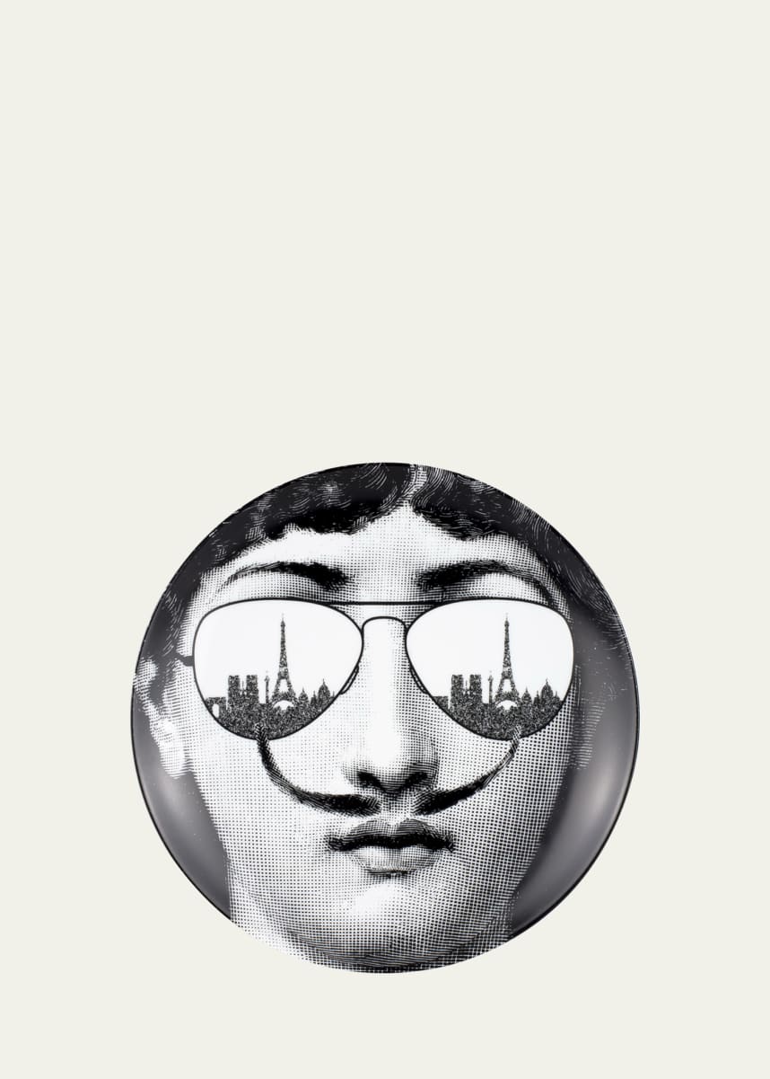 Fornasetti Tema E Variazioni n. 373 Parisian Sunglasses & Mustache Wall Plate