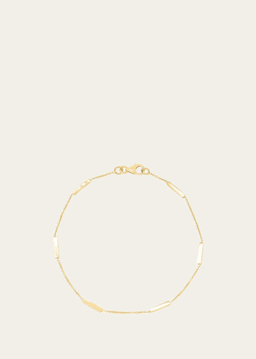 Jennifer Meyer 18K Bar By-the-Inch Bracelet on 14k Chain