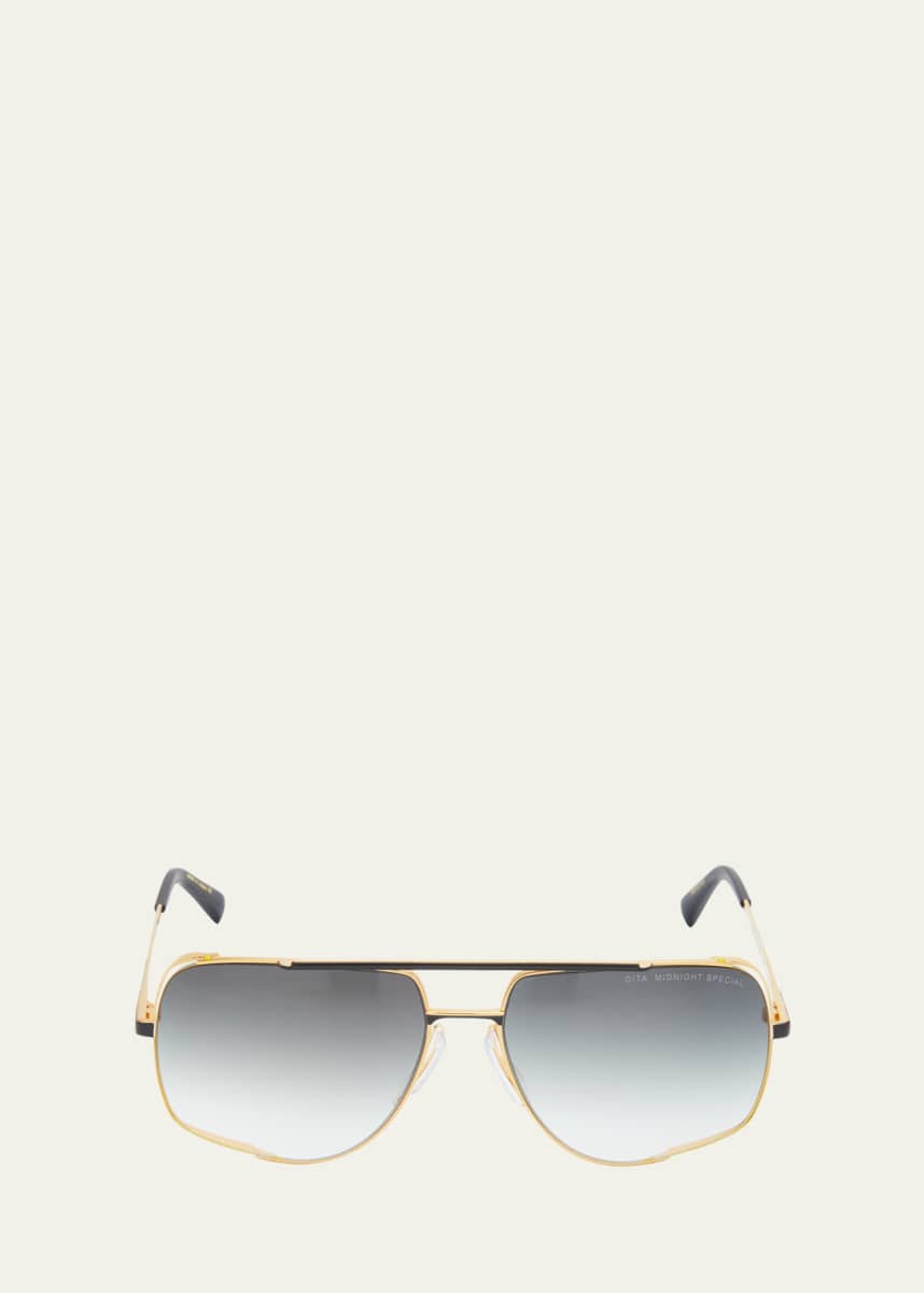 Dita Men's Midnight Special Metal Aviator Sunglasses