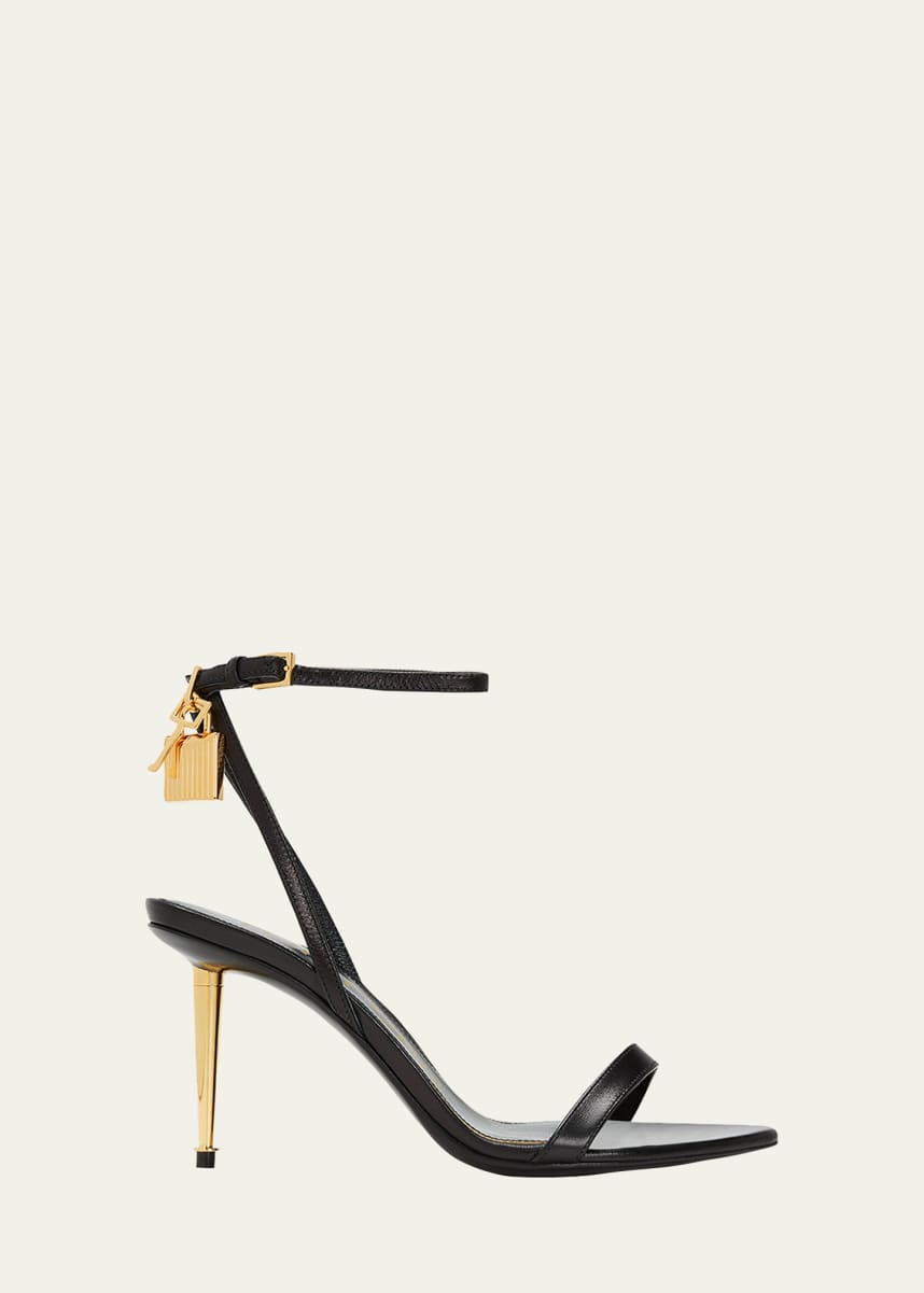 tom ford 85mm lock leather sandals
