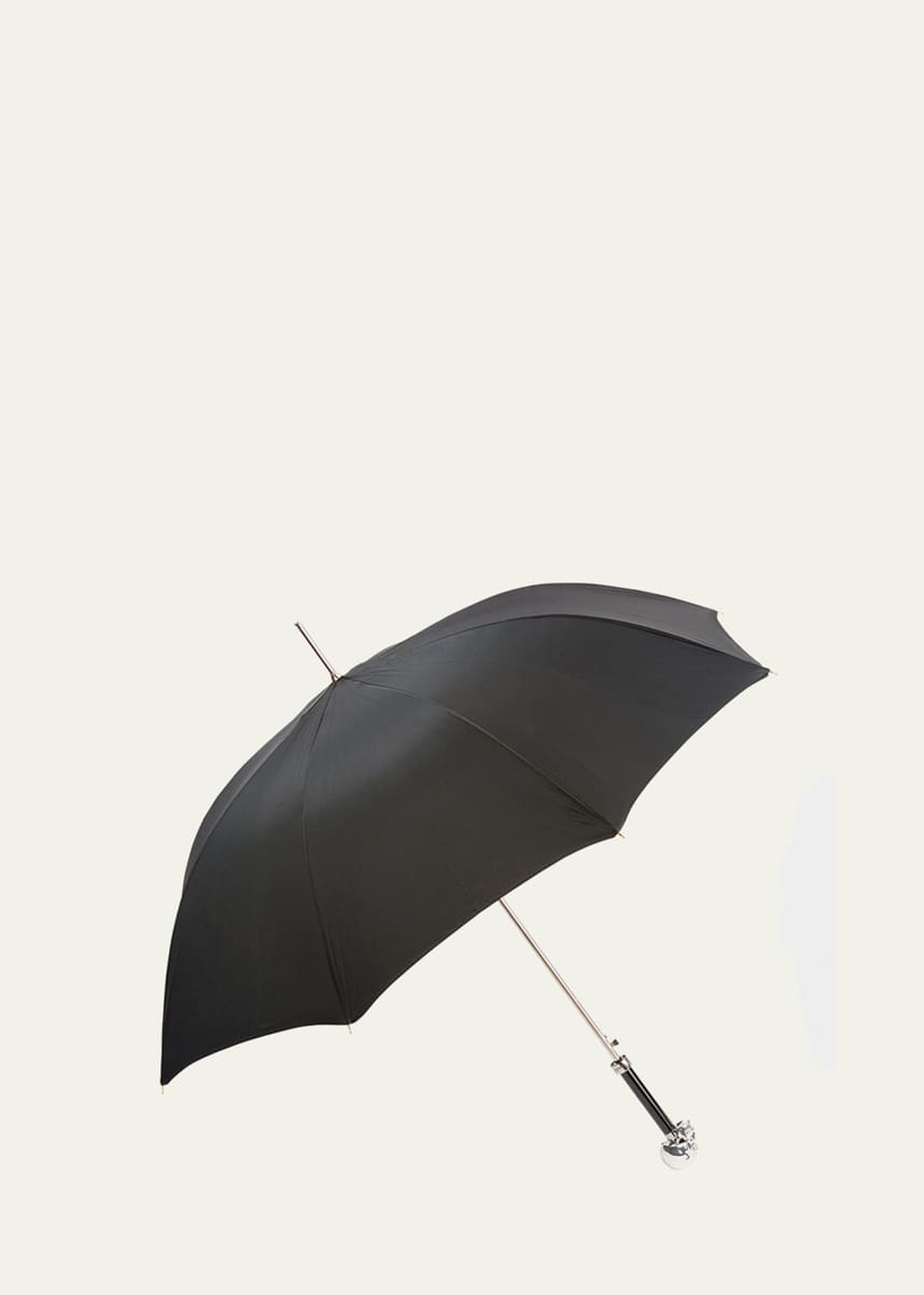 Pasotti Since 1956 Men's Silvery Skull Umbrella