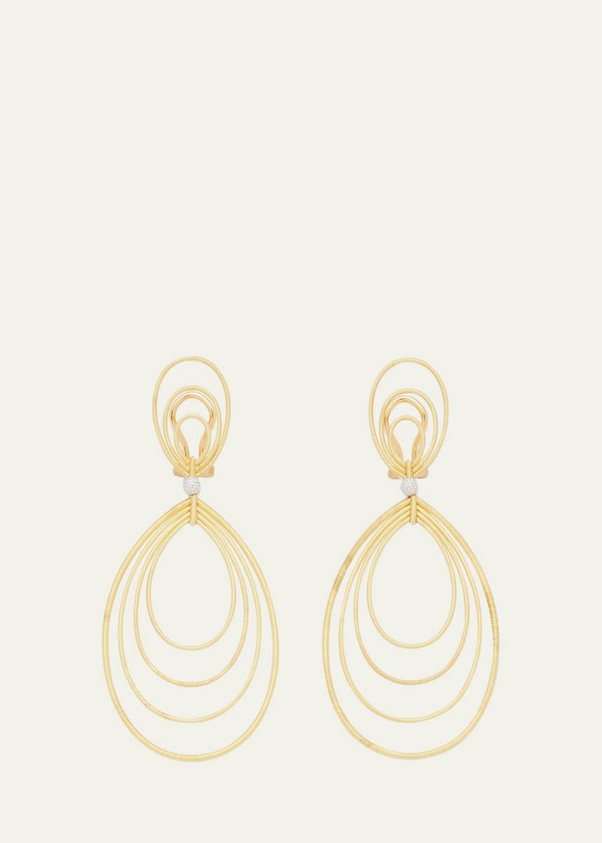 Buccellati Hawaii Waikiki 18k Gold Teardrop Pendant Earrings