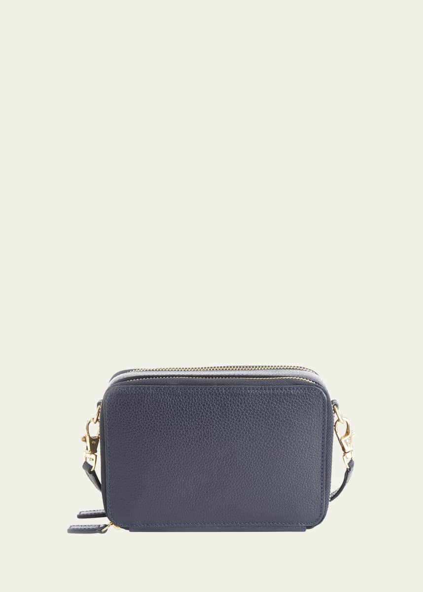 ROYCE New York Monogrammed Leather Crossbody Bag