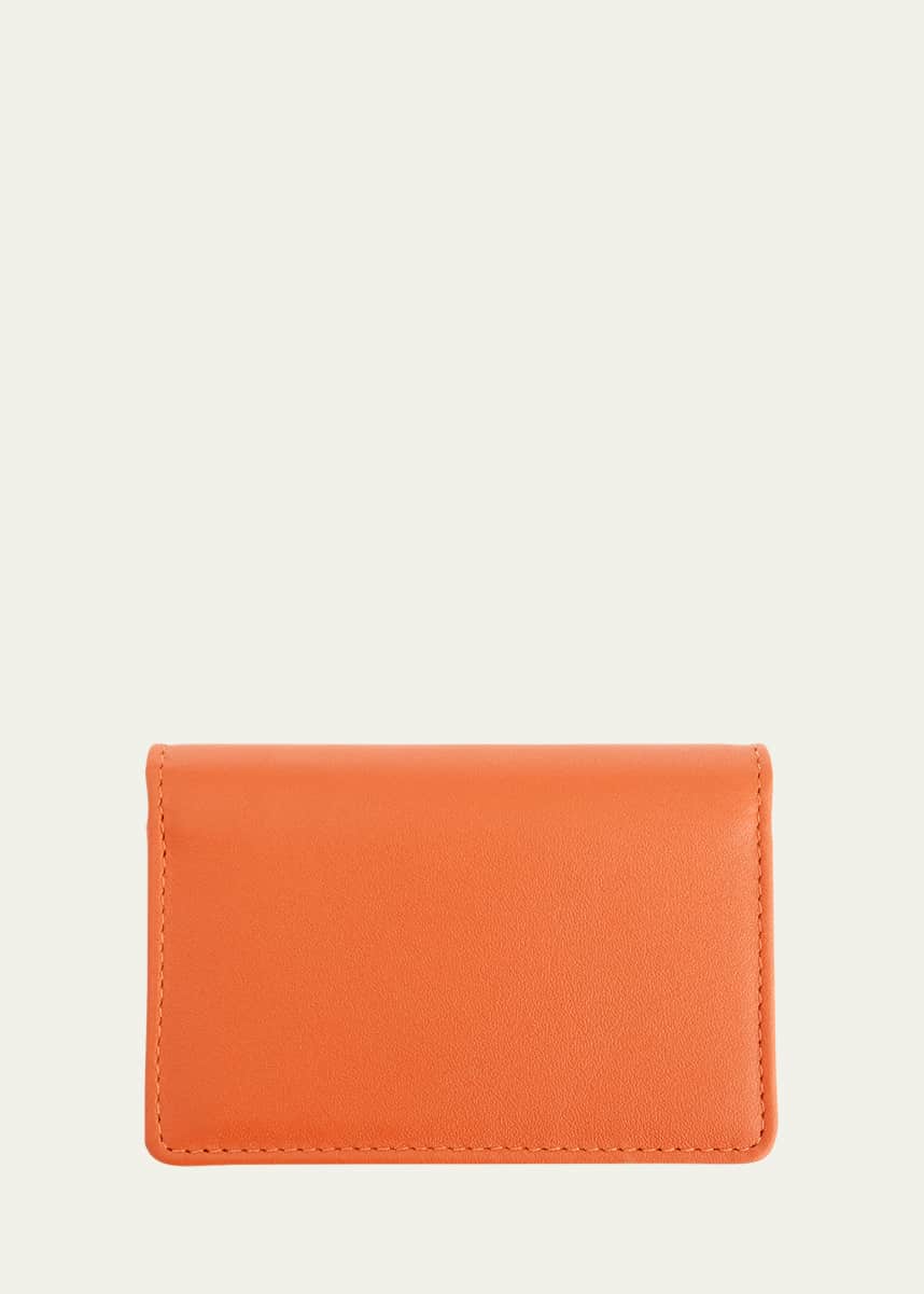 ROYCE New York Monogrammed Leather Card Holder Wallet