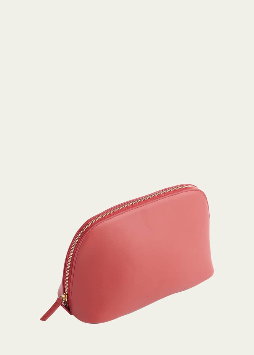 ROYCE New York Monogrammed Large Leather Cosmetic Bag