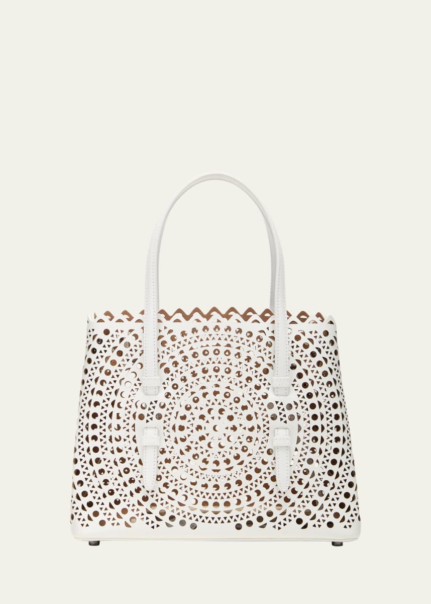 ALAIA Mina 25 Tote Bag in Vienne Perforated Leather