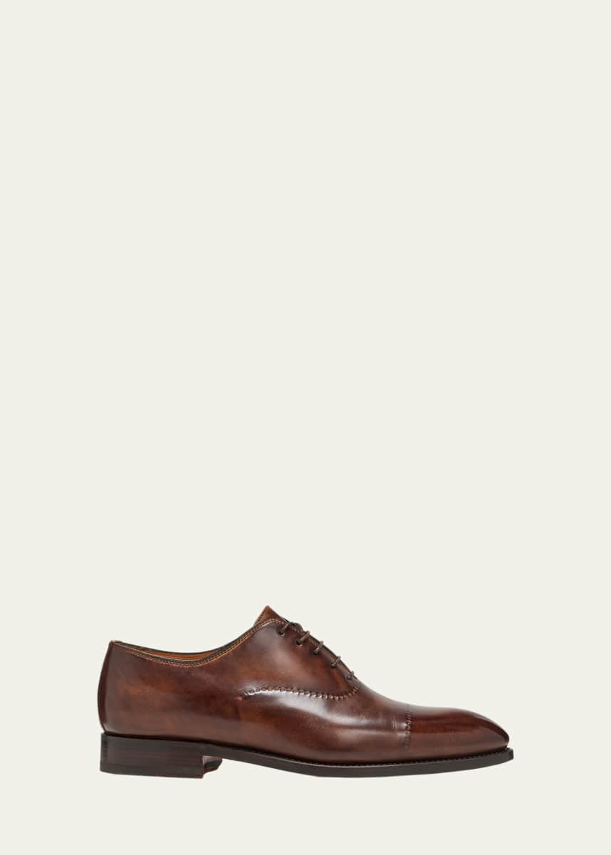 Bontoni Men's Vittorio Reverse Stitch Cap-Toe Oxfords