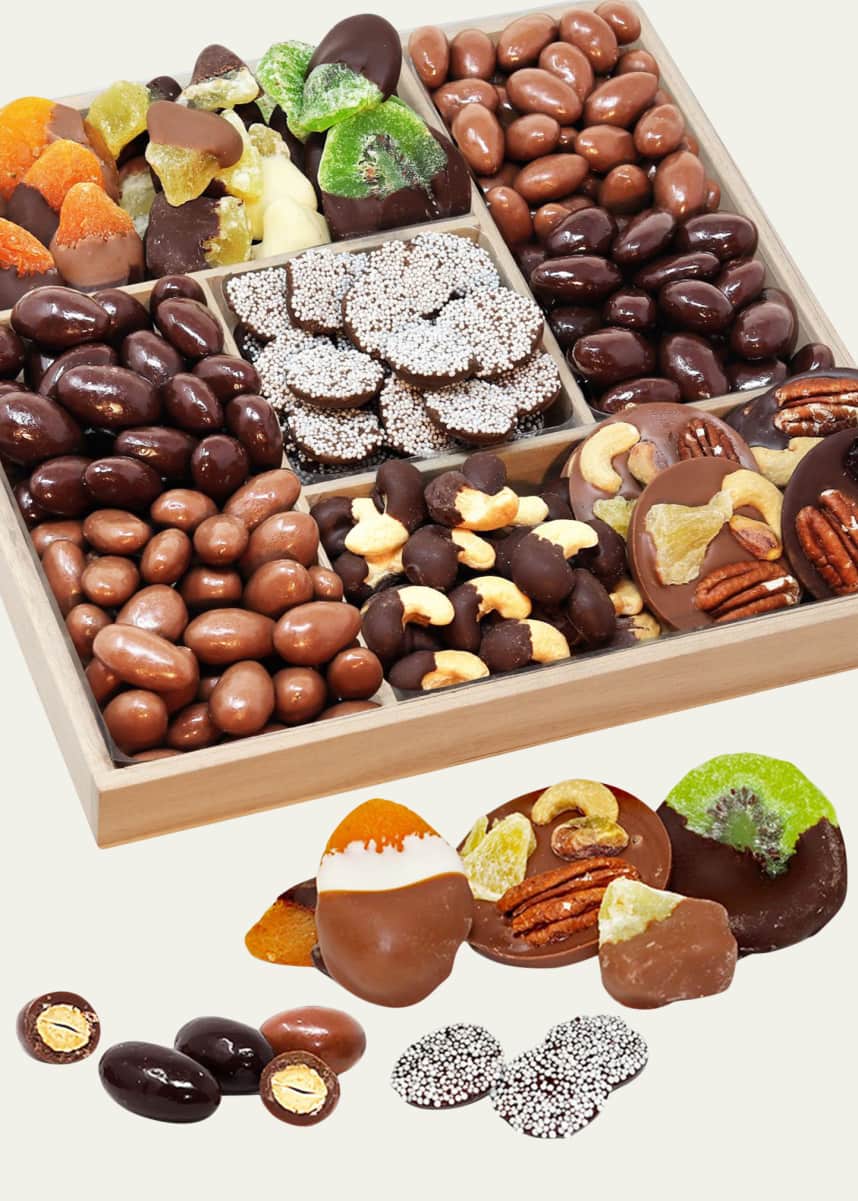 Chocolate Covered Company Spectacular Belgian Chocolate Covered Dried Fruit and Nut Gift Tray