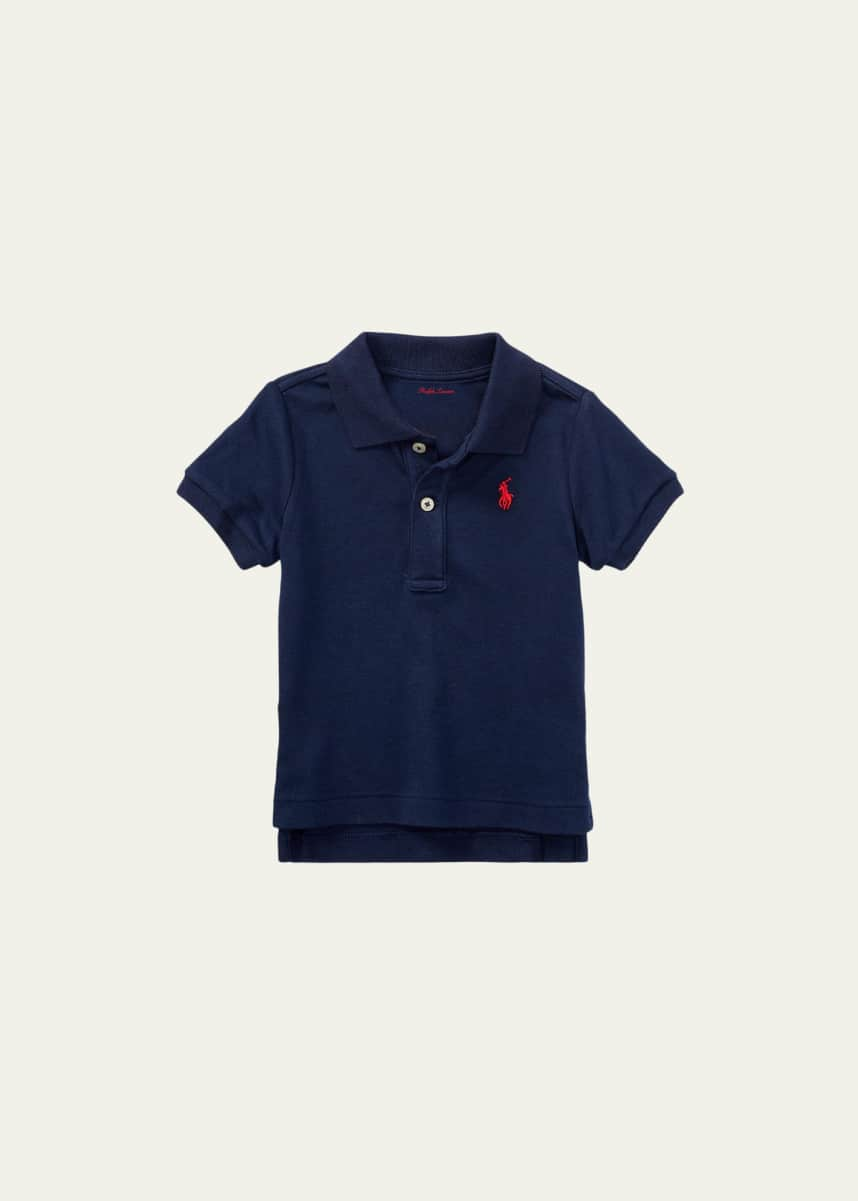 Ralph Lauren Childrenswear Interlock Polo Knit Shirt, Size 3-24 Months