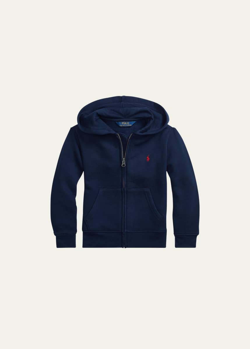 Ralph Lauren Childrenswear Boy's Knitted Fleece Hoodie, Size 2-7