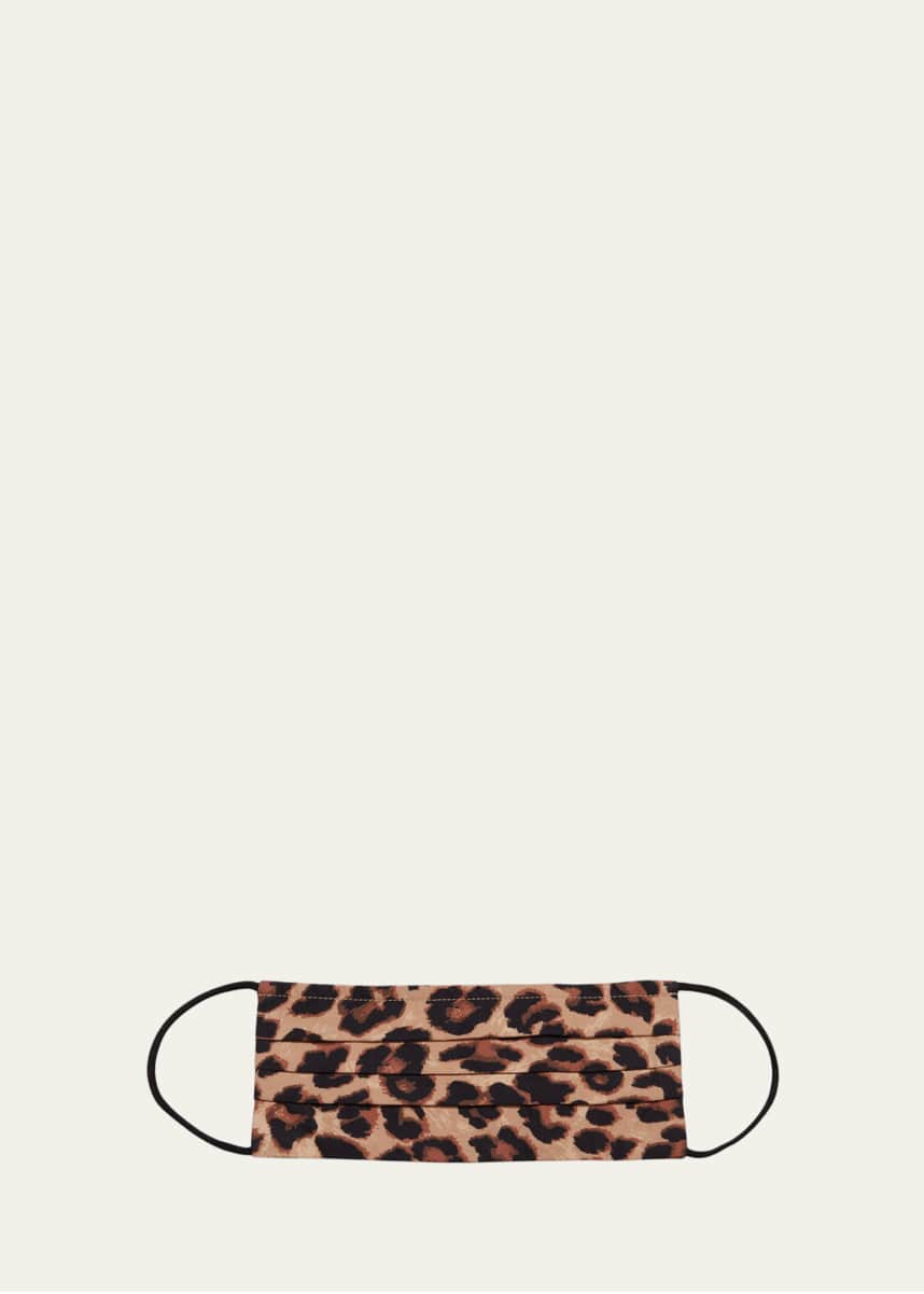 Veronica Beard Reusable Leopard-Print Cotton Mask Face Covering with Nose Wire