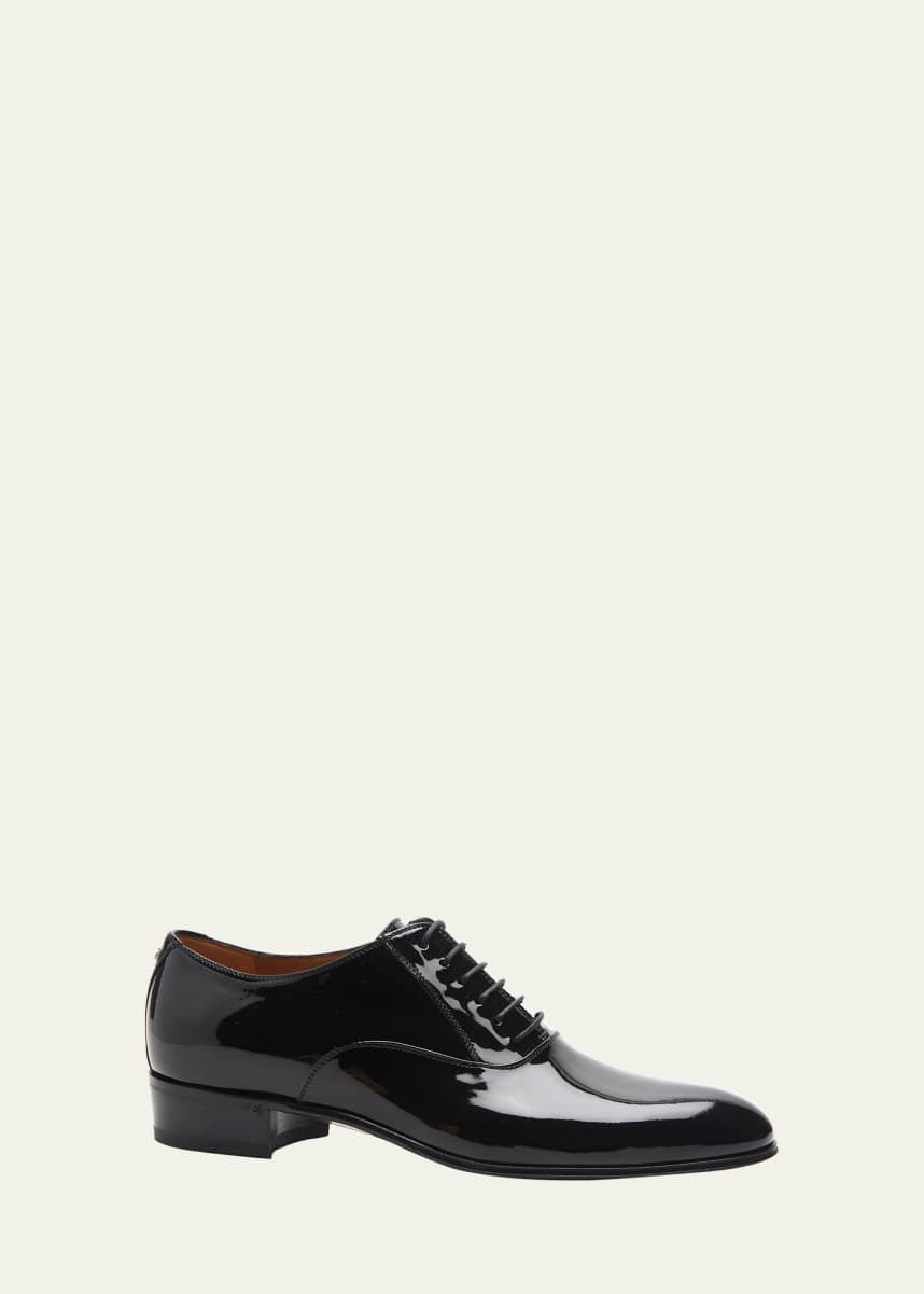 Gucci Men's Worsh Patent Leather Oxfords