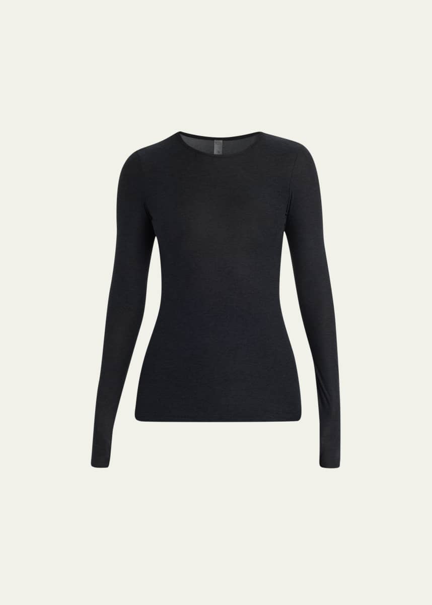 Buy DAGİ Black T-Shirt, Crew Neck, Long Sleeve Activewear for Women 2024  Online