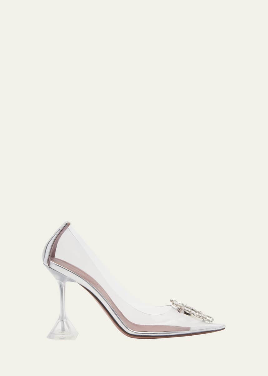 Amina Muaddi Begum Plexi Jewel Pumps