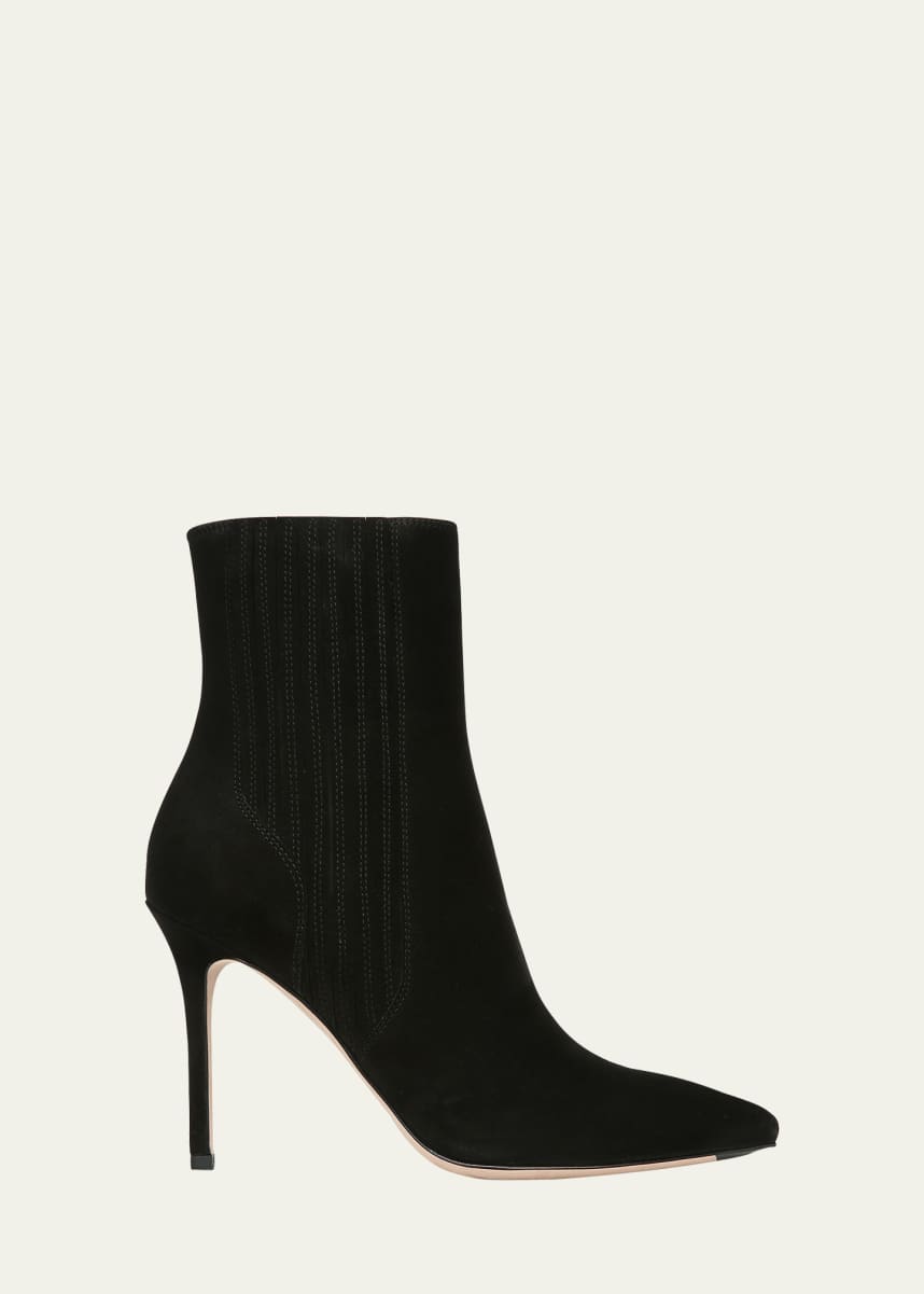 Veronica Beard Lisa Suede Stiletto Ankle Booties
