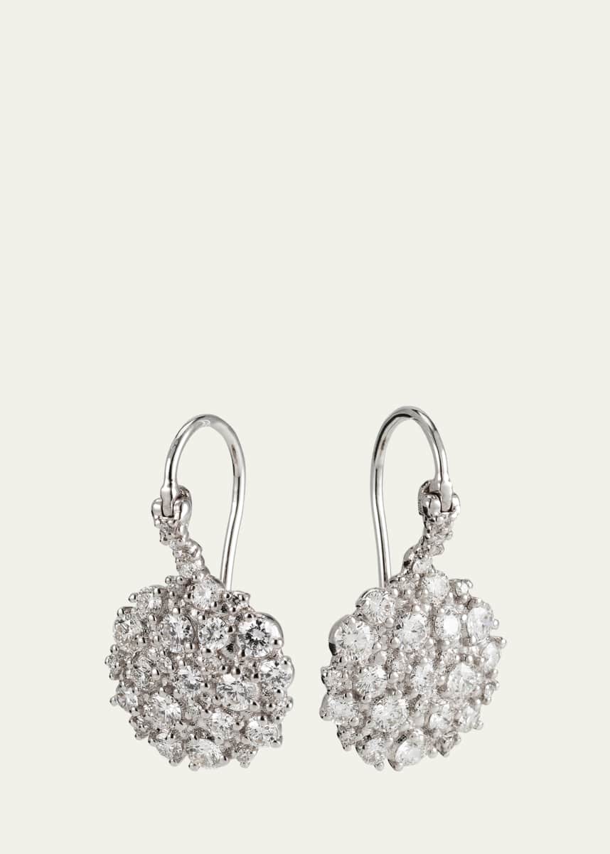 Paul Morelli 18k White Gold Diamond Confetti Wire Earrings