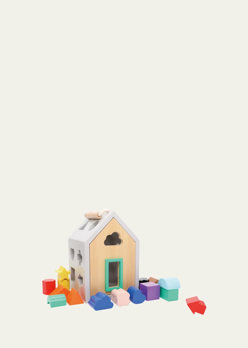 Wonder & Wise Hip Shape House Wood Sorting Game