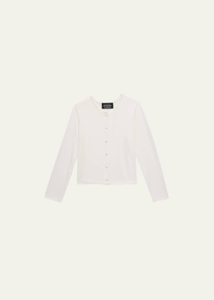 Un Deux Trois Girl's Long-Sleeve Cardigan, Size S-XL