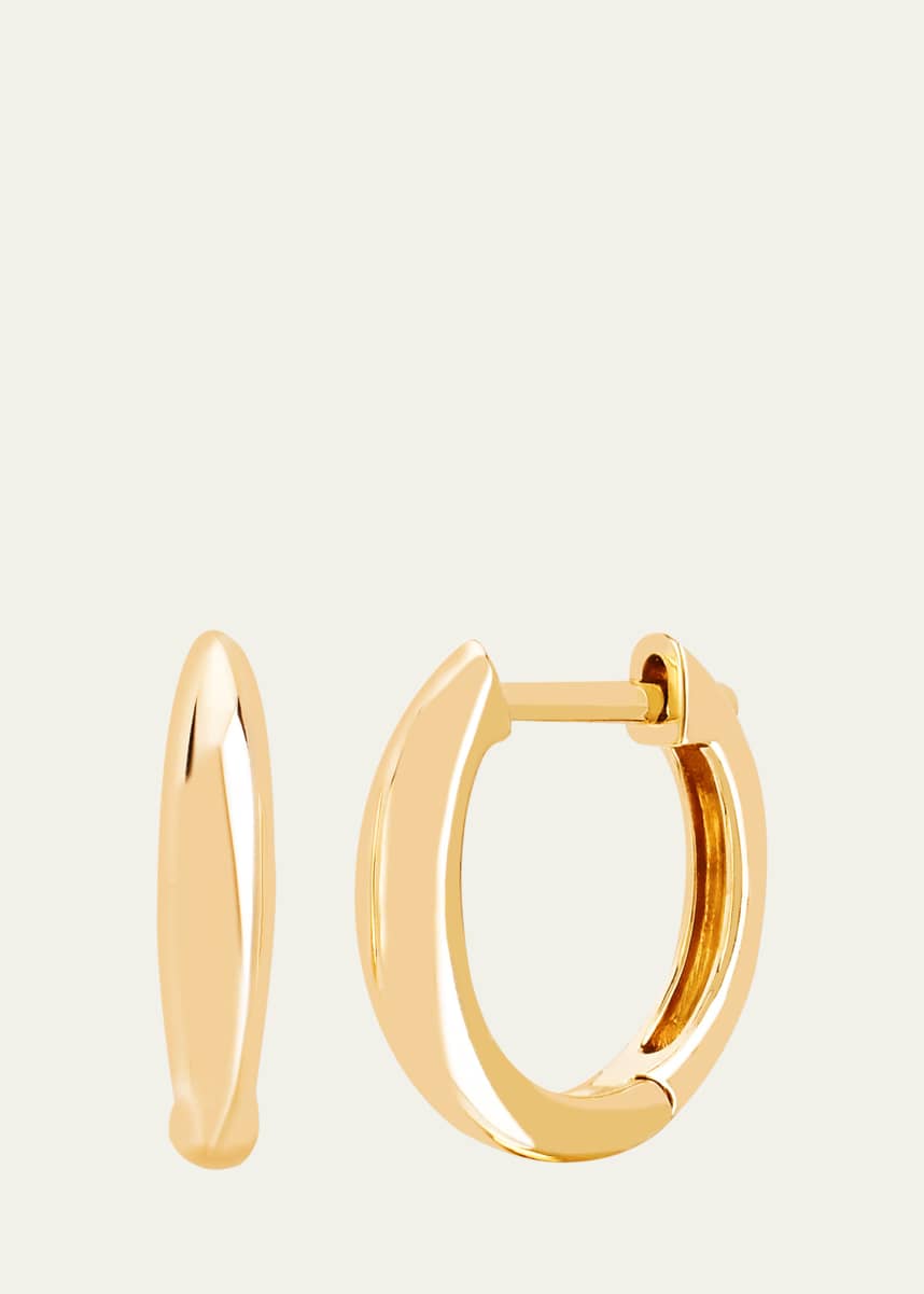 EF Collection 14k Gold Dome Mini Huggie Earring, Single