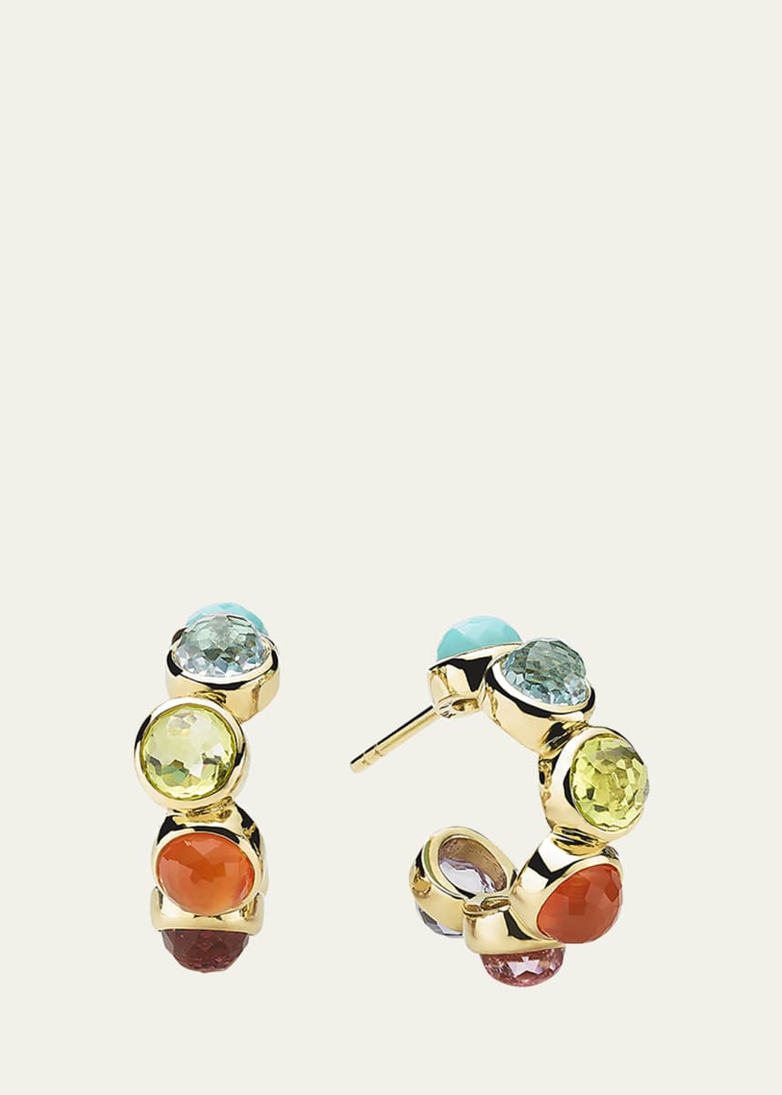 Ippolita All-Stone Tiny Hoop Earrings in 18K Gold