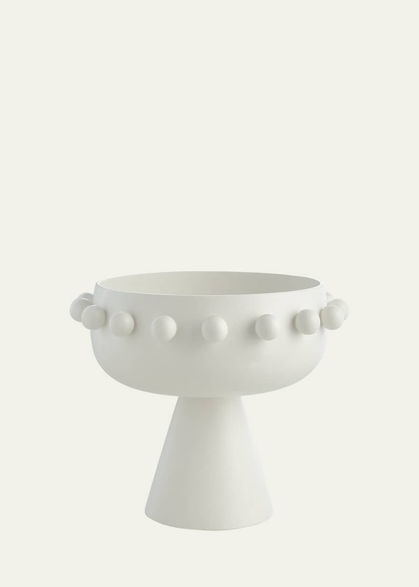 Ashley Childers for Global Views Spheres Collection White Footed Bowl