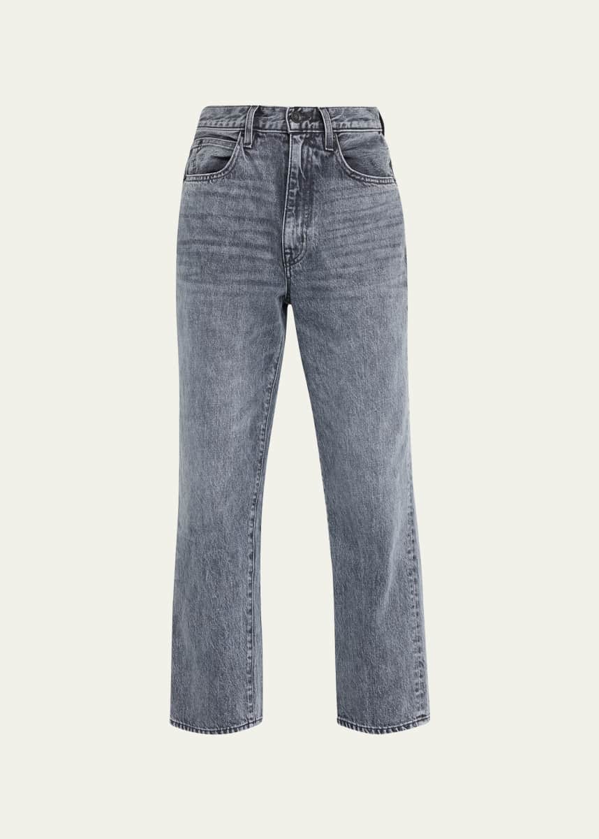 SLVRLAKE London High-Rise Cropped Straight-Leg Jeans