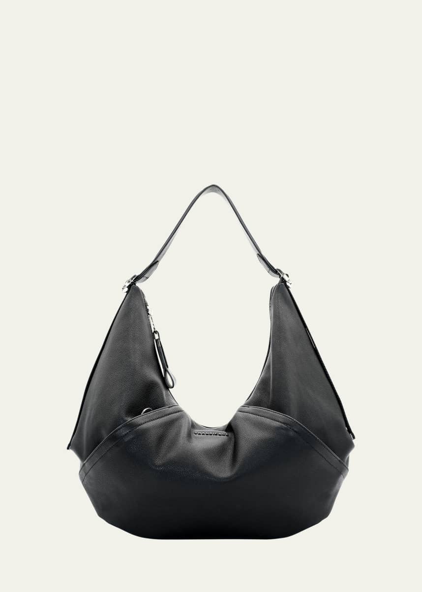 UMA Leather Hobo Bag Purse Slouchy Leather Crossbody Bag 