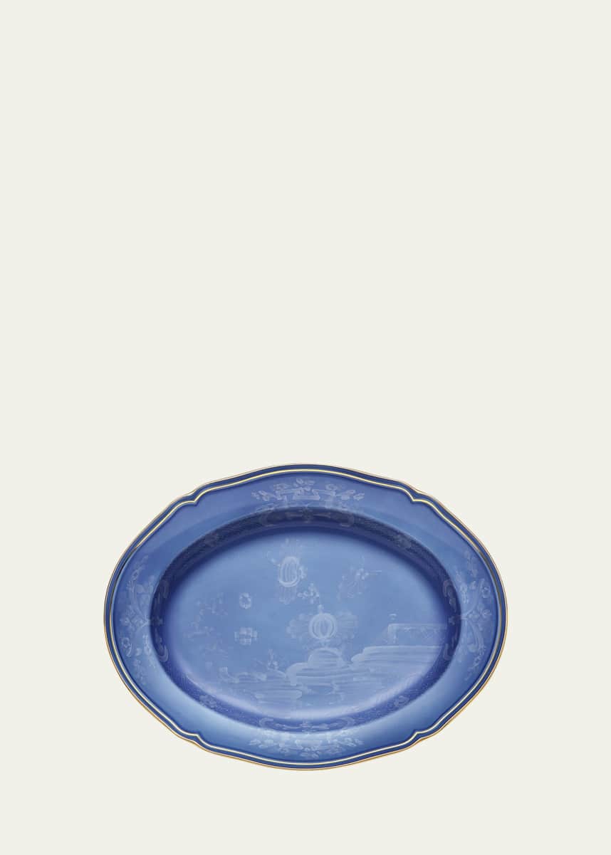 GINORI 1735 Oriente Italiano Oval Platter, Pervinca