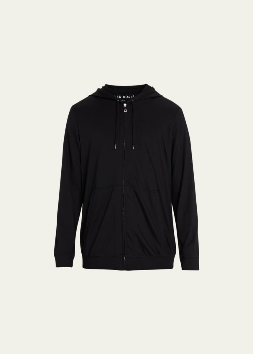 Derek Rose Men's Modal Zip-Front Hoodie