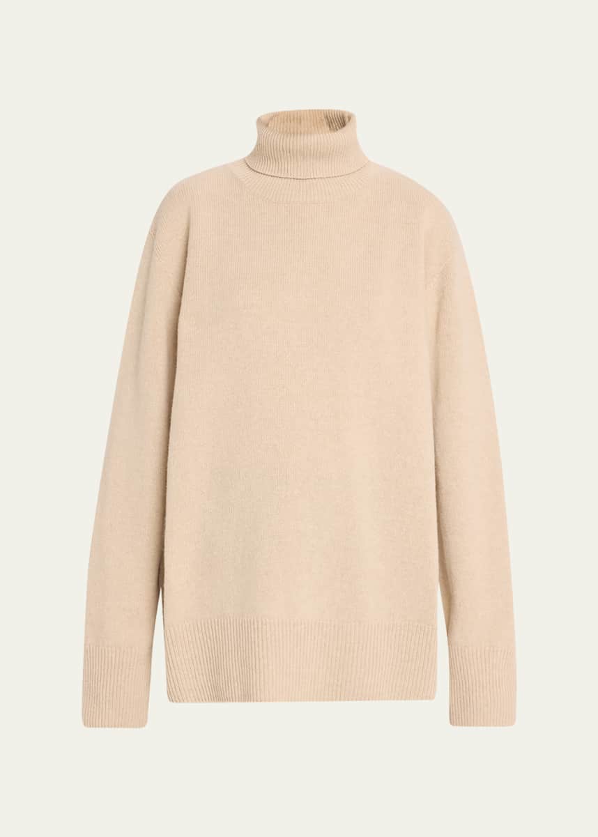 THE ROW Stepny Wool-Cashmere Turtleneck Top