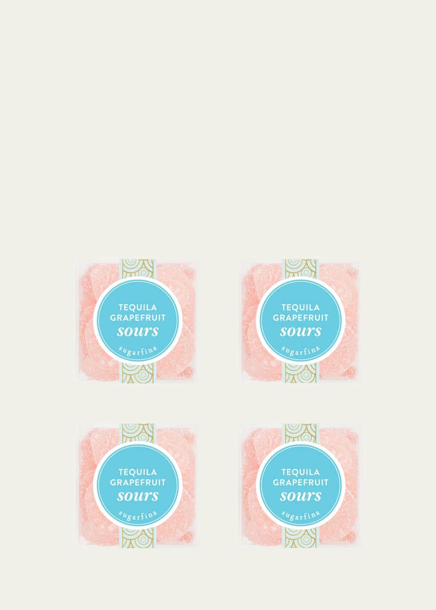Sugarfina Tequila Grapefruit Sours, Small Cube 4-piece Candy Set