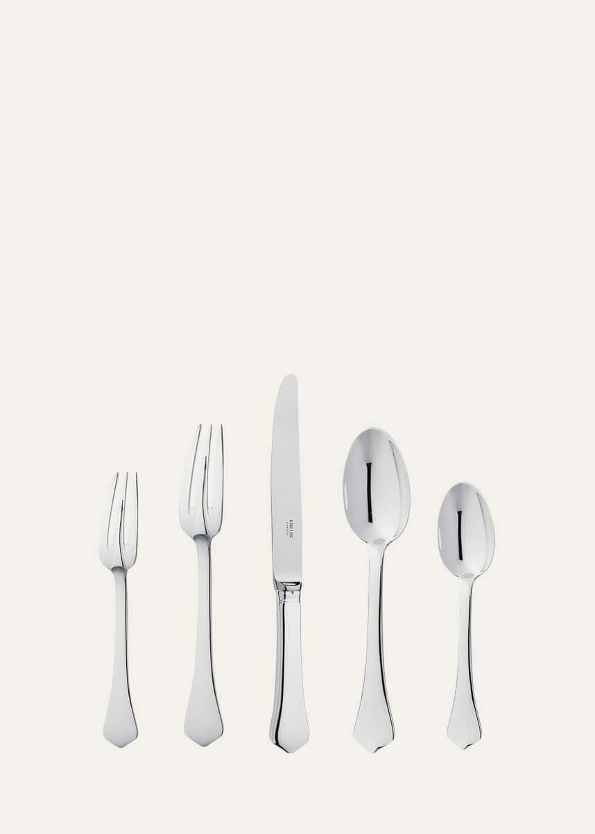 Ercuis Brantome Silver Plated 5-Piece Flatware Place Setting
