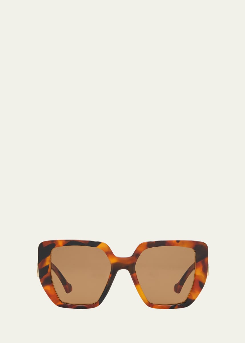 Gucci oversized square acetate sale sunglasses