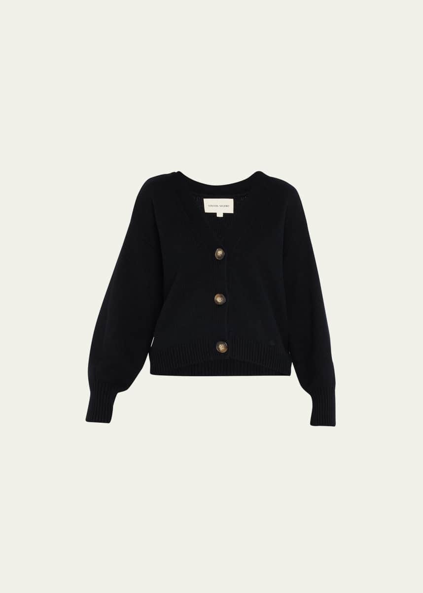Loulou Studio Zanzibar Cropped Wool-Cashmere Cardigan