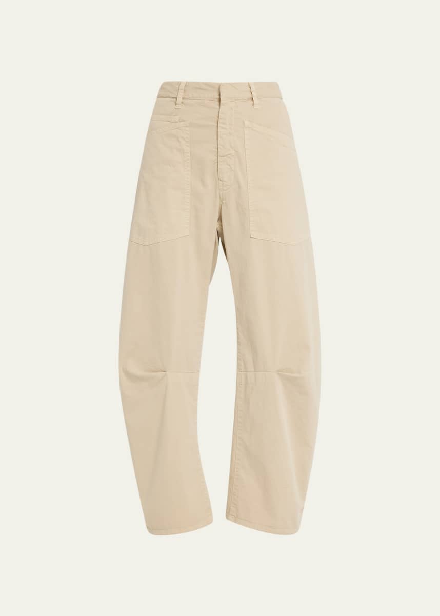 Alexander McQueen Linen High-Rise Peg Trousers - Bergdorf Goodman
