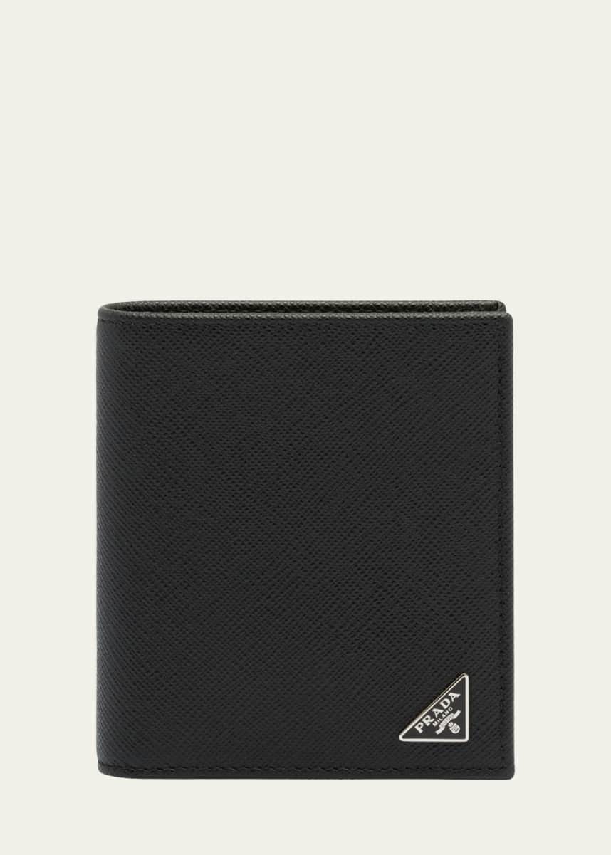 Prada Men's Saffiano Triangolo Billfold Wallet