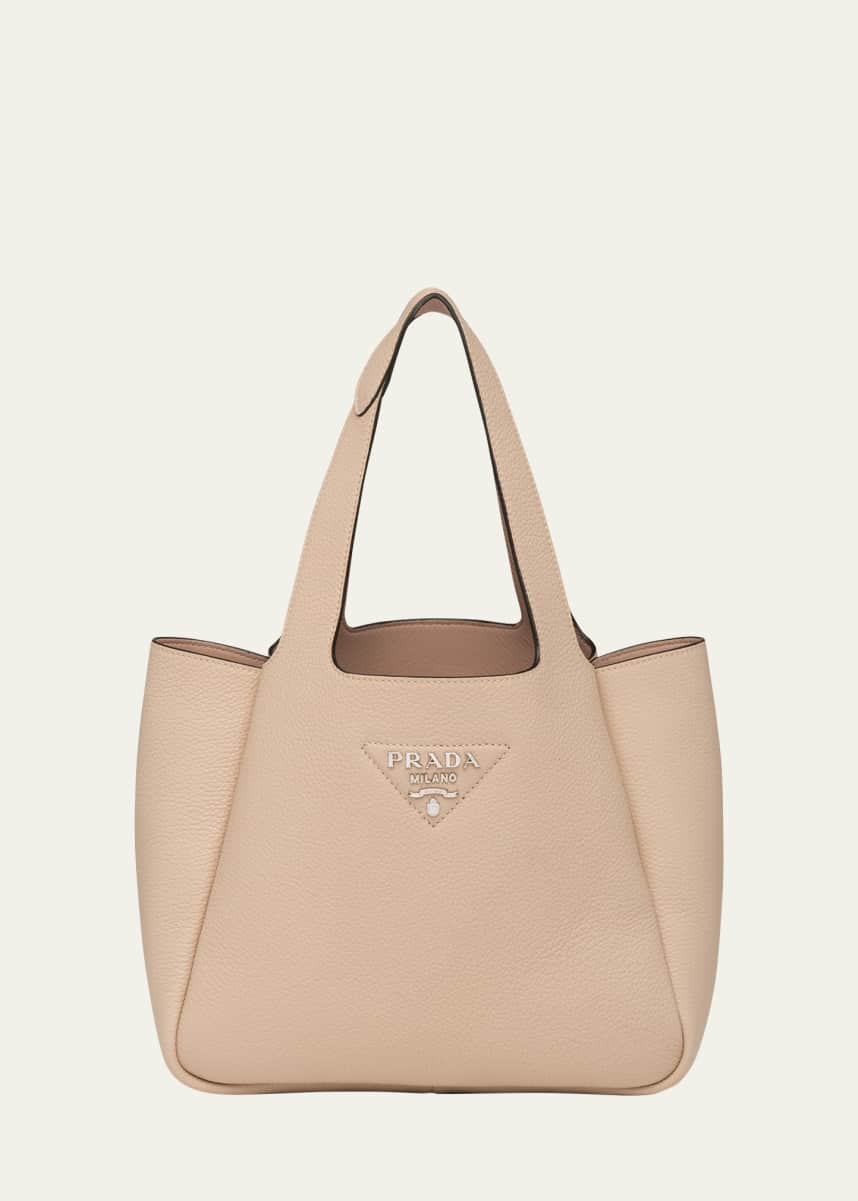 Prada Dynamique Small Soft Daino Leather Shopper Bag