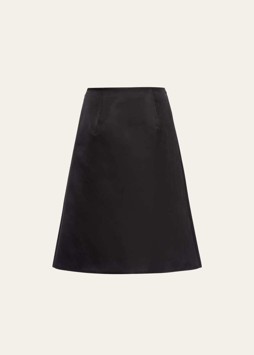 Prada Re-Nylon Solid A-Line Skirt