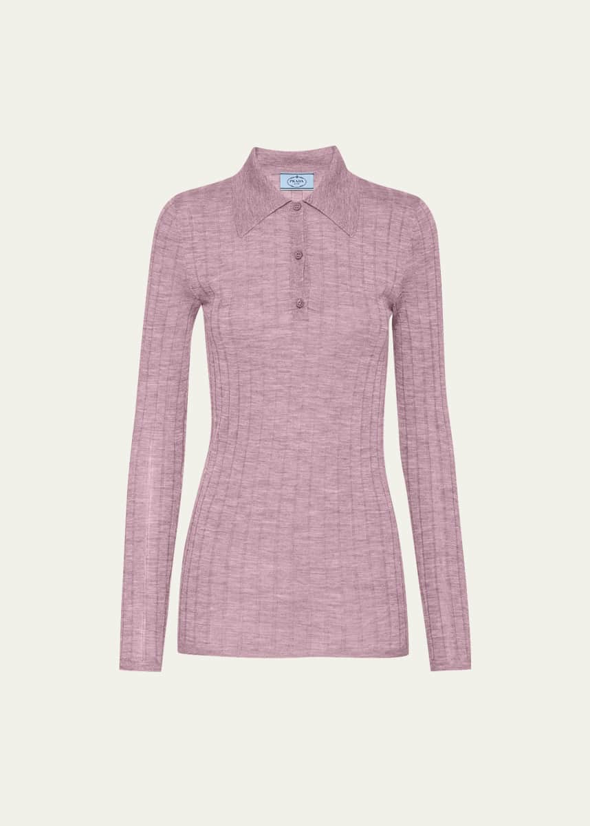 Prada Polo Cashmere-Blend Shirt
