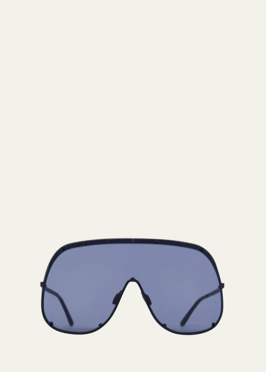 Rick Owens Men's Solid-Frame Shield Sunglasses