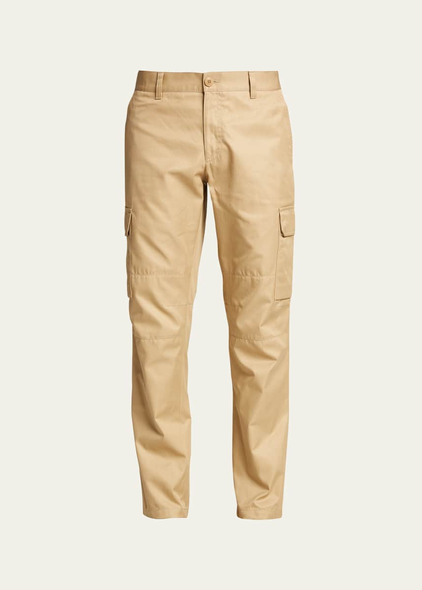 Brioni Men's Solid Cotton Cargo Pants