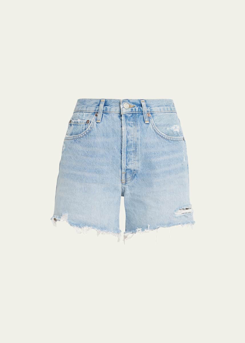 AGOLDE Parker Long Frayed Shorts
