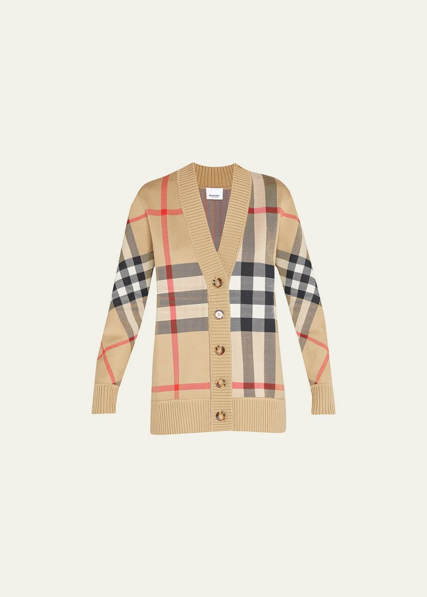 Burberry Caragh Check Jacquard Cardigan