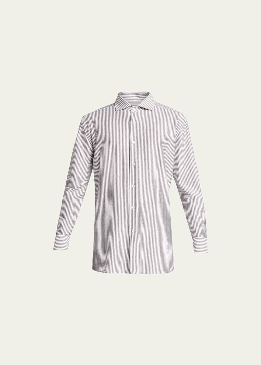 Corneliani Men's Striped Sport Shirt