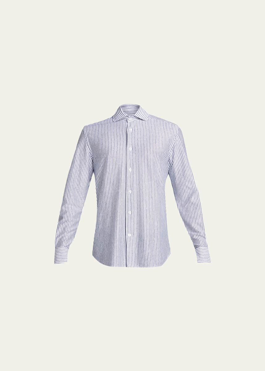 Corneliani Men's Striped Sport Shirt