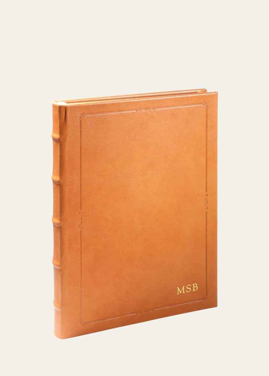 Graphic Image Lined Hardcover Leather Journal, 9"
