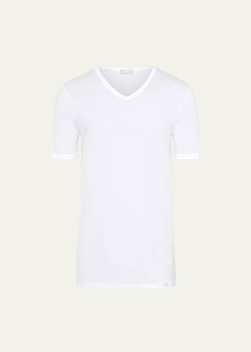 Hanro Men’s Ultralight Cotton V-Neck T-Shirt