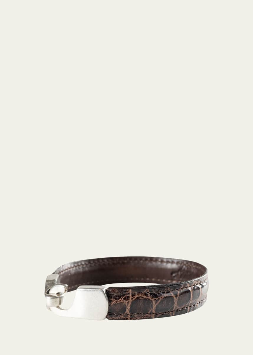Abas Men's Alligator Leather Bracelet