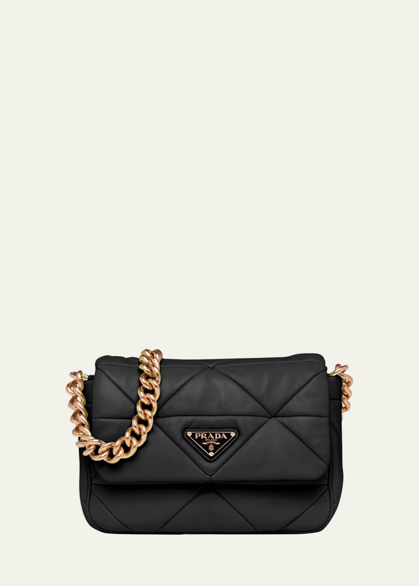 Prada System Triangle Quilted Napa Mini Shoulder Bag