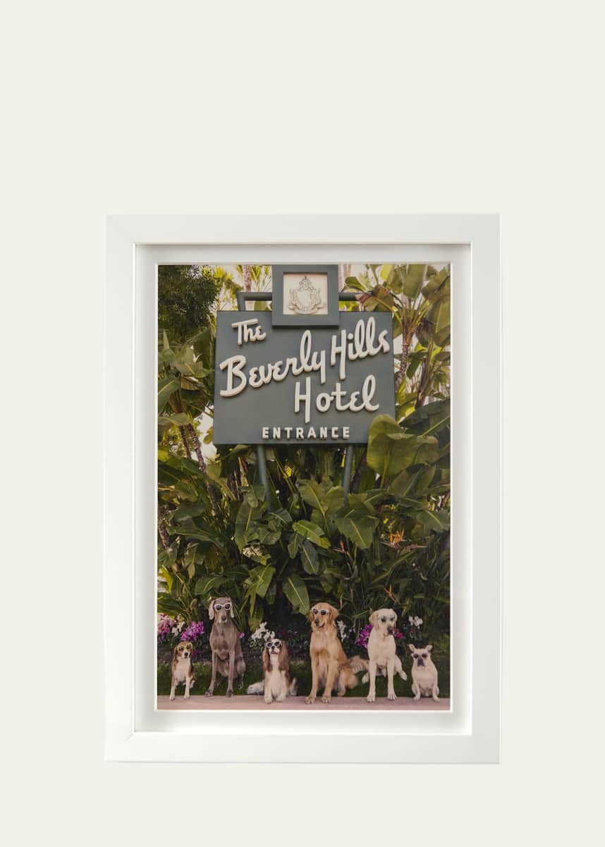 Gray Malin "Dogs at the Beverly Hills Hotel" Vertical Mini Giclee Print